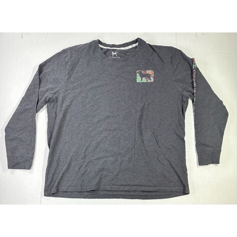 The Black Dog Gray Long Sleeve T Shirt Mens XL Graphic Logo Tee